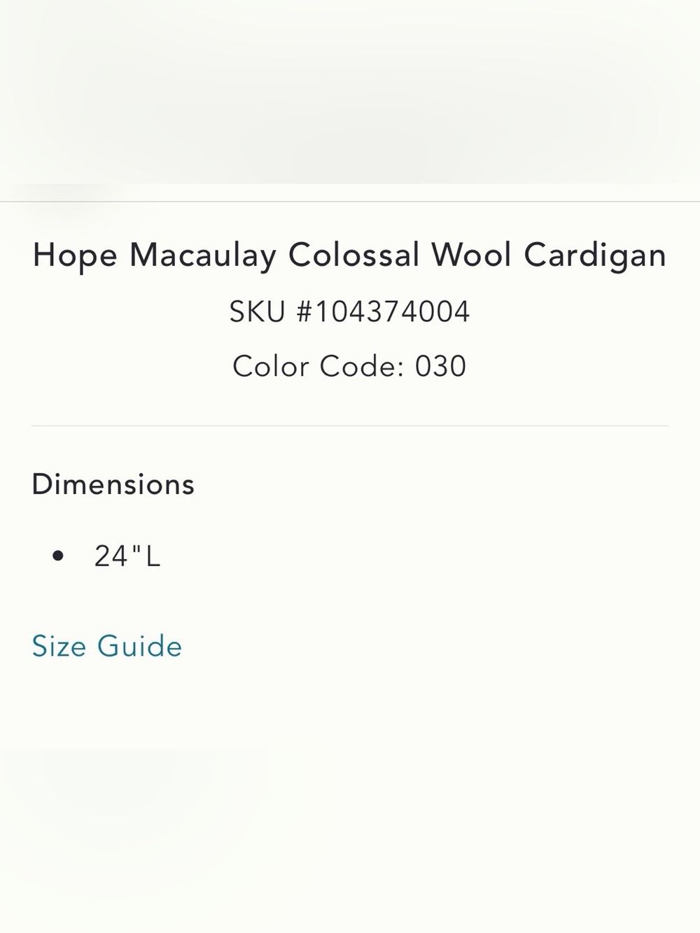 Hope Macaulay Colossal Wool Cardigan. Green - M/L chunky - Picture 9 of 9